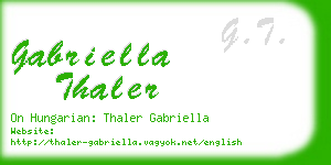 gabriella thaler business card